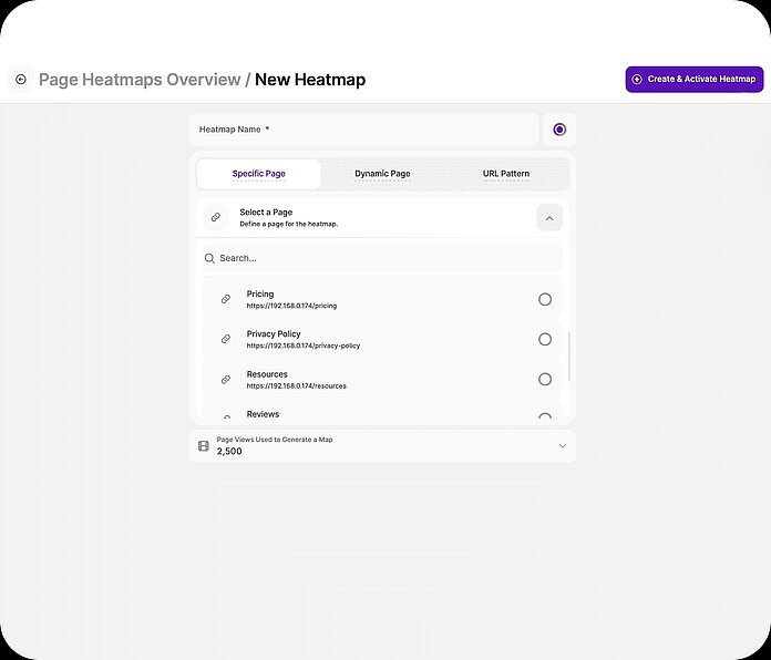 Heatmaps - create a heatmap in seconds - TWIPLA Website Intelligence
