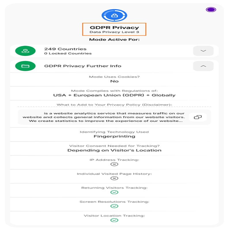 Modul de confidențialitate GDPR