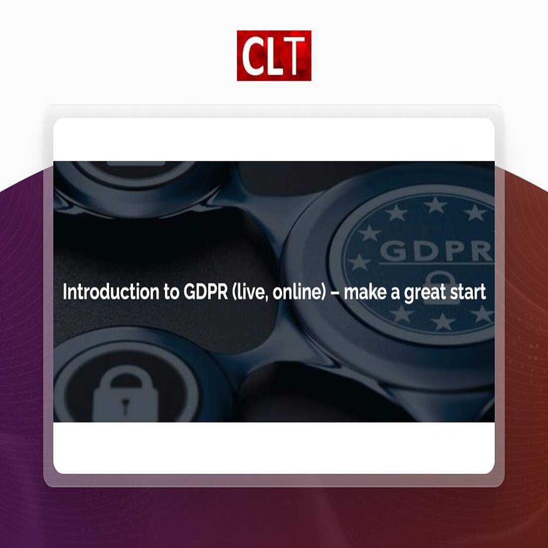 Screenshot Computer Law Training Introduction to GDPR