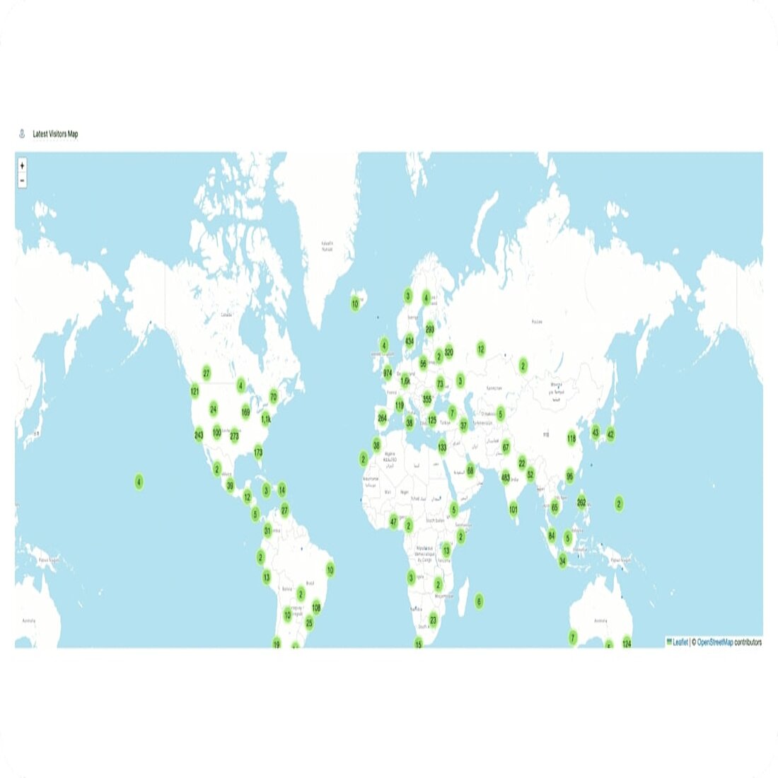 visitor map website statistics Analytics as a Service