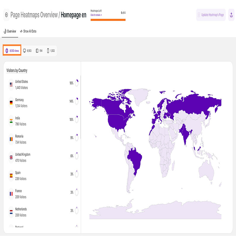 Global Page View Map