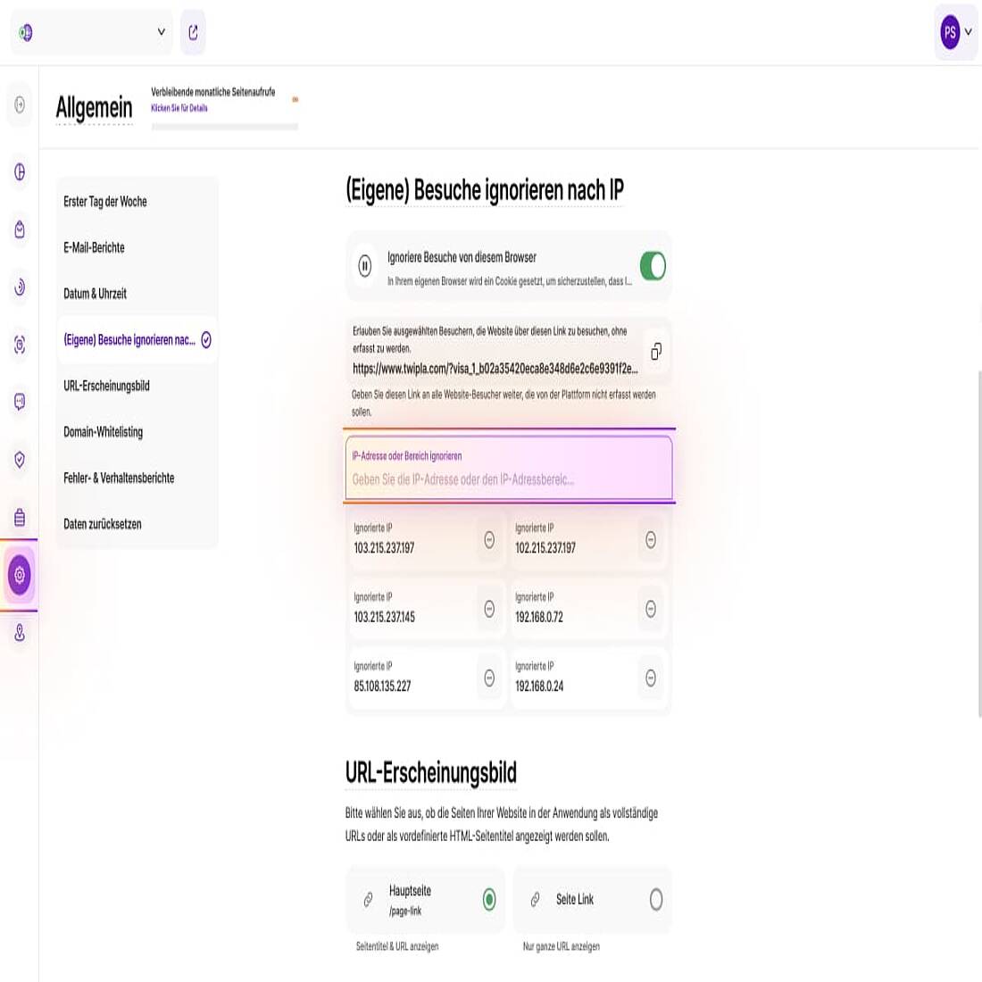 Ausschluss von IP-Adressen für präzise Website-Analysen