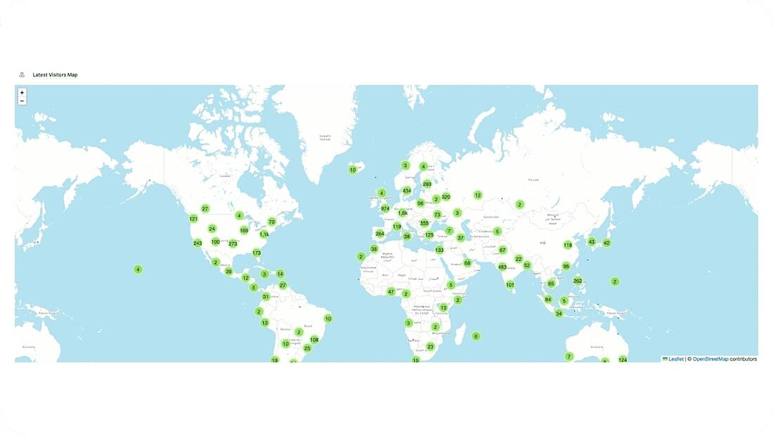 visitor map website statistics Analytics as a Service