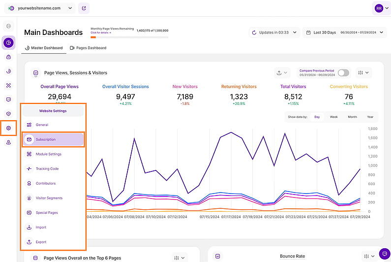 Overview of Subscription Settings