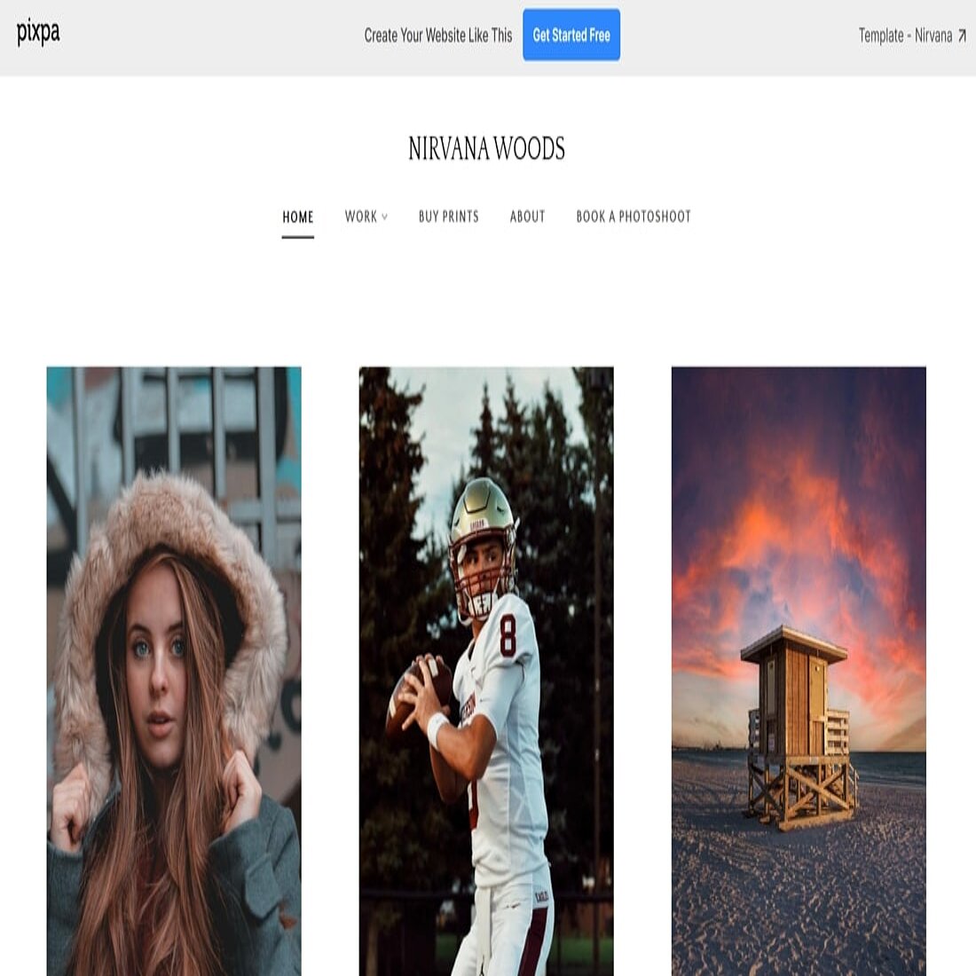 Pixpa create website