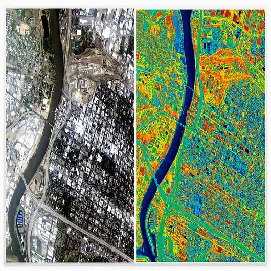 Land use heatmap example