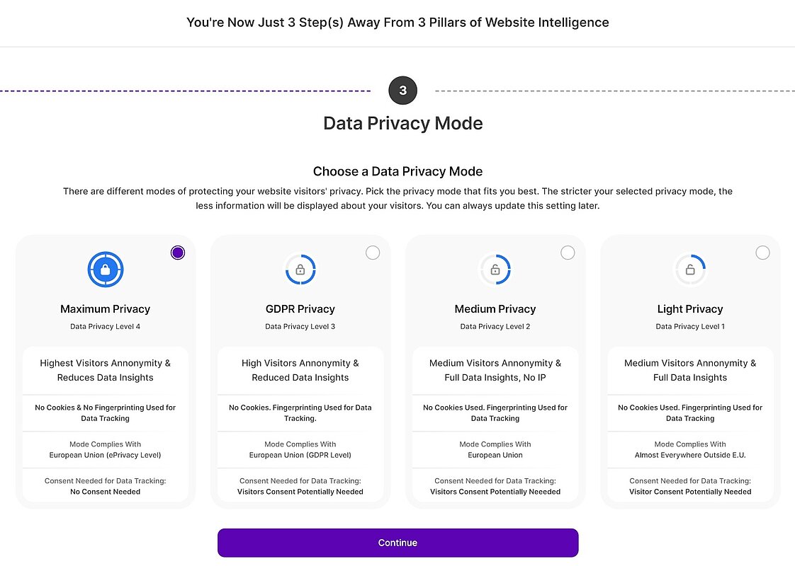 Standalone - Select Data Privacy Mode