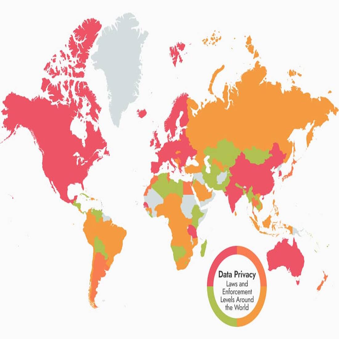 Karte der globalen Datenschutzgesetze für Vermarkter