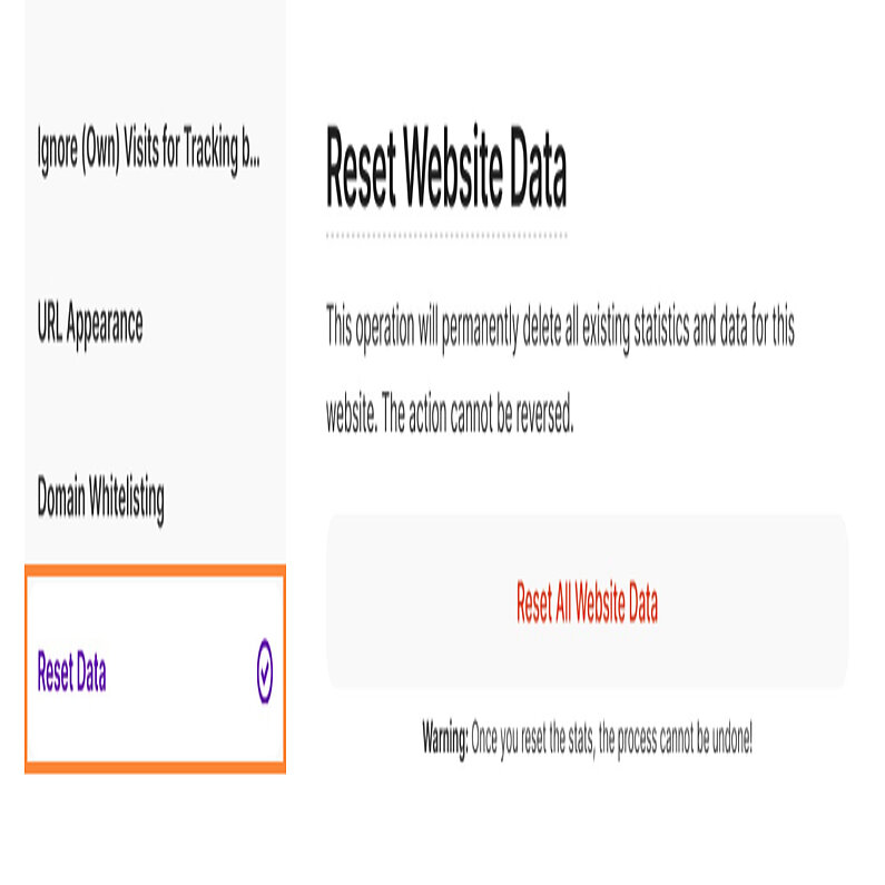 Reset Website Data