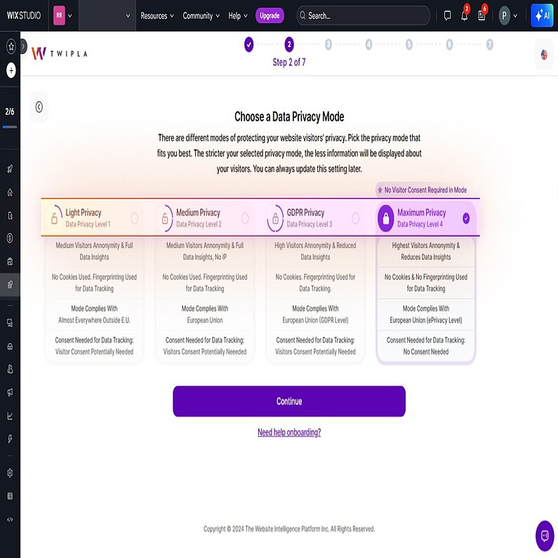 Select Your Privacy Preference