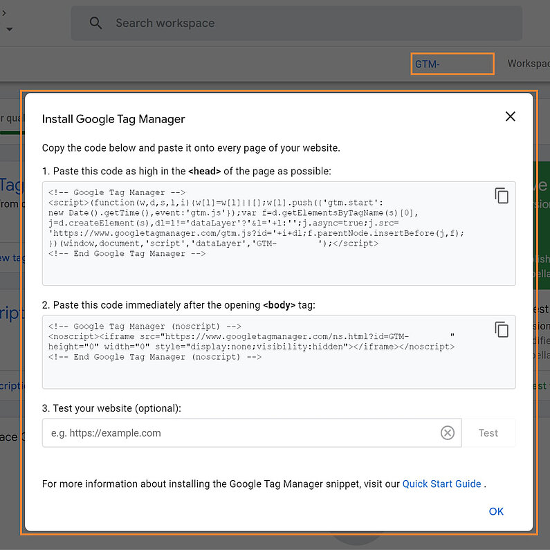 Adăugați coduri la site-ul web