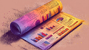 Illustration of a newspaper, representing website analytics news from TWIPLA