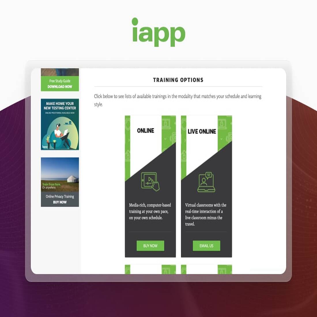 IAPP data privacy training course