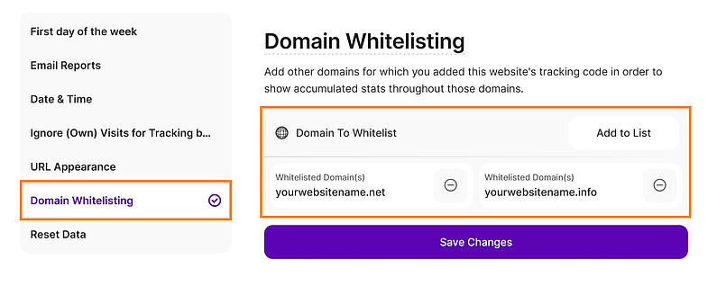 Add a Domain to Whitelist