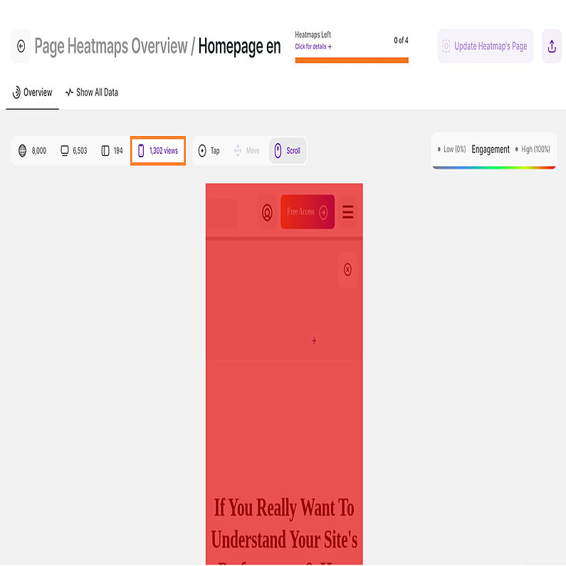 Scroll Heatmap on a Mobile Device Scroll Heatmap on a Mobile Device