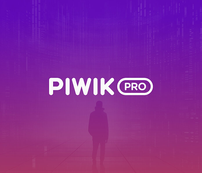 An abstract image representing Piwik PRO with a centered logo