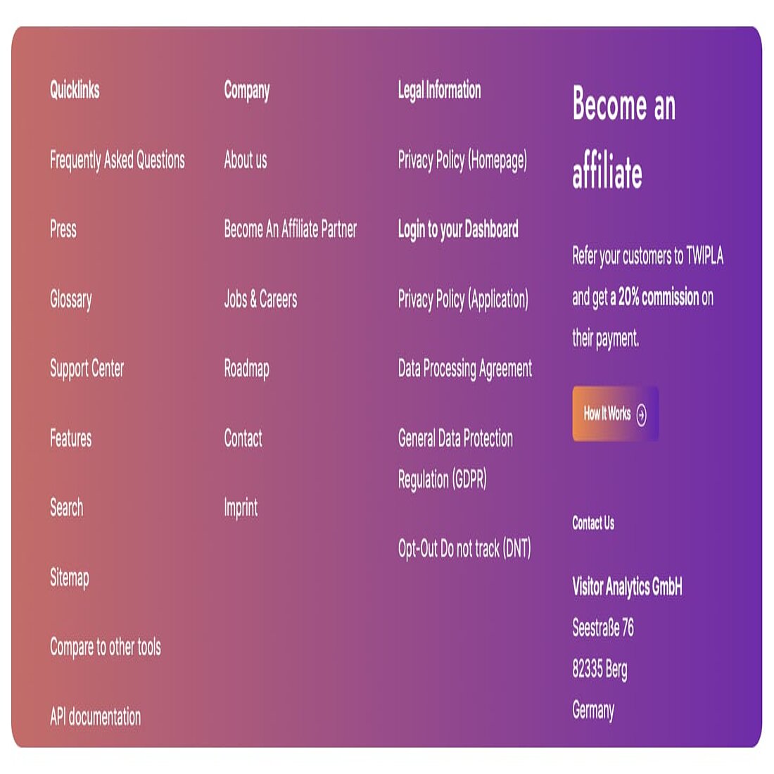 Best practices website privacy policy location