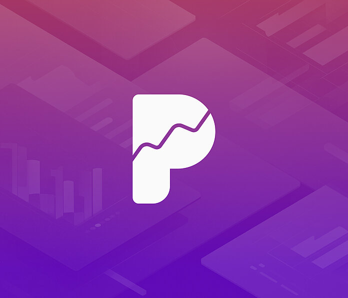 An abstract image representing Plausible Analytics with a centered logo