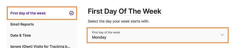 Set Your First Day of the Week