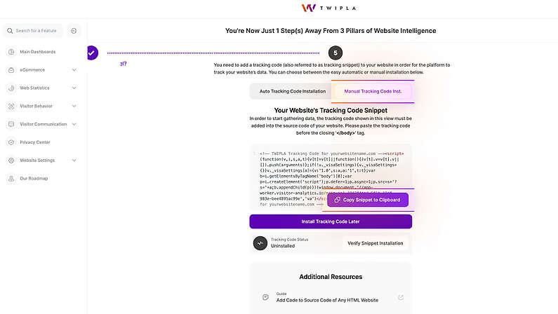 Installieren Sie den Tracking-Code auf Ihrer Website