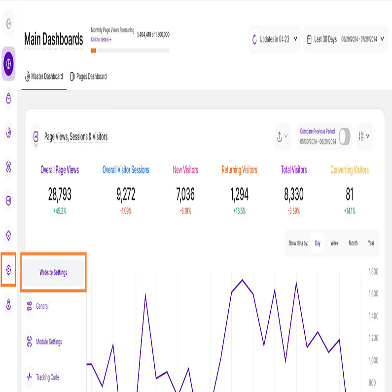 Ajustați setările site-ului dvs. web