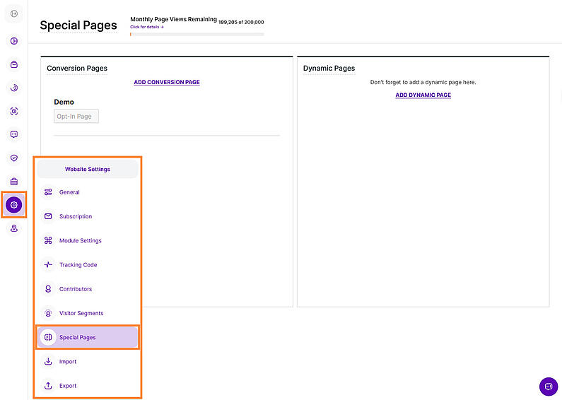 Create and Manage Your Special Pages