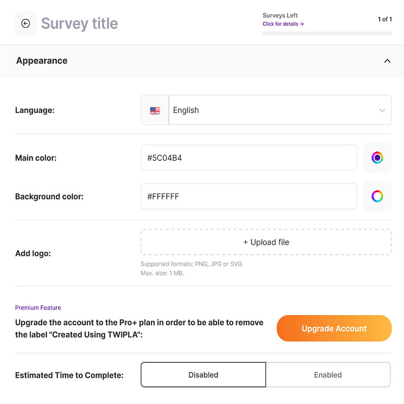 Customize the Appearance of your Surveys