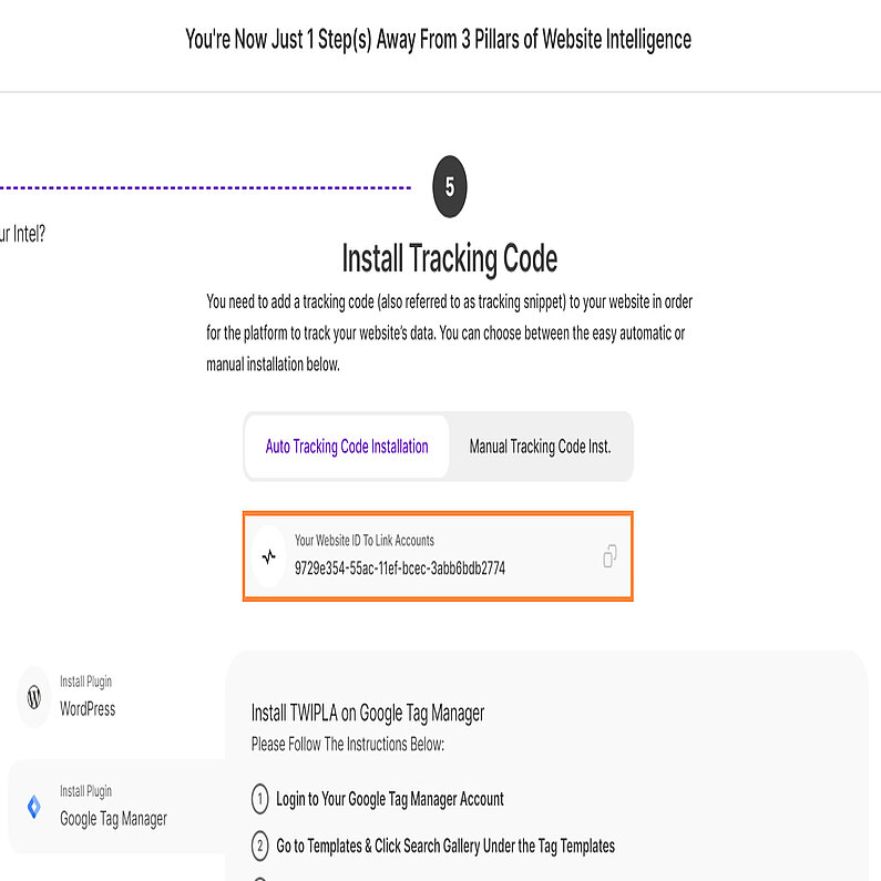 Copiați ID-ul site-ului web