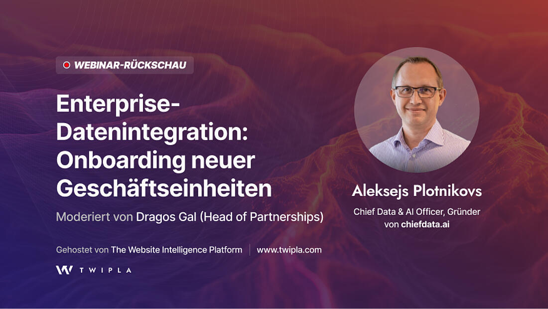 Webinar Aleksejs Plotnikovs über Unternehmensdatenmanagement