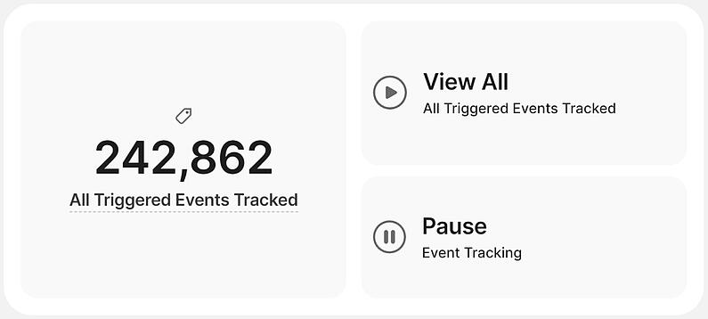 Überblick über die Ereignisverfolgung im Haupt-Dashboard