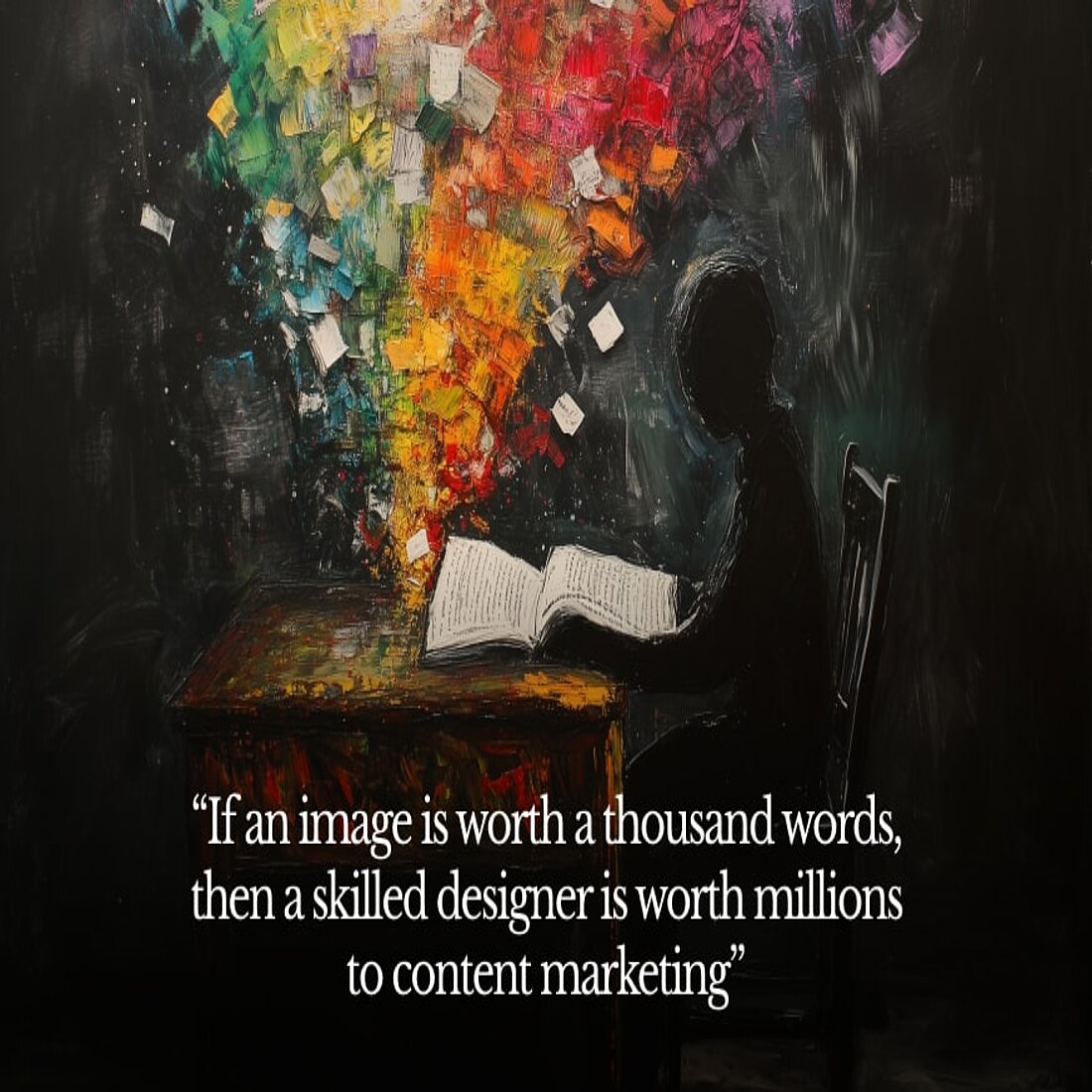 Well-designed images will make complicated subjects easier to understand Graphic importance of content marketing designer