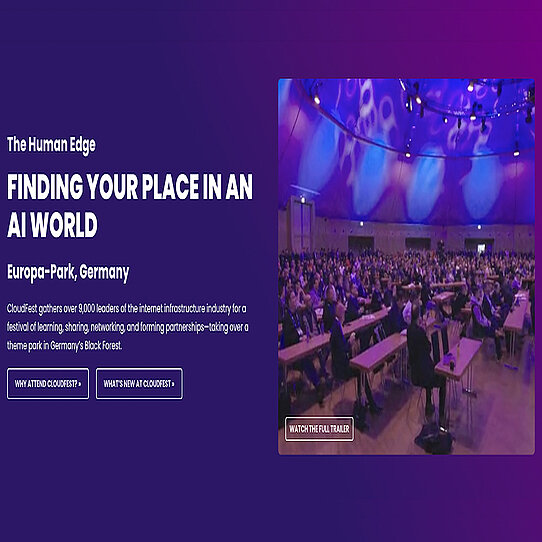 The theme at CloudFest 2025 was "Uniting the Nations of Cloud," explored through subthemes like cybersecurity, AI, value-added services, and beyond. Ad for CloudFest 2025