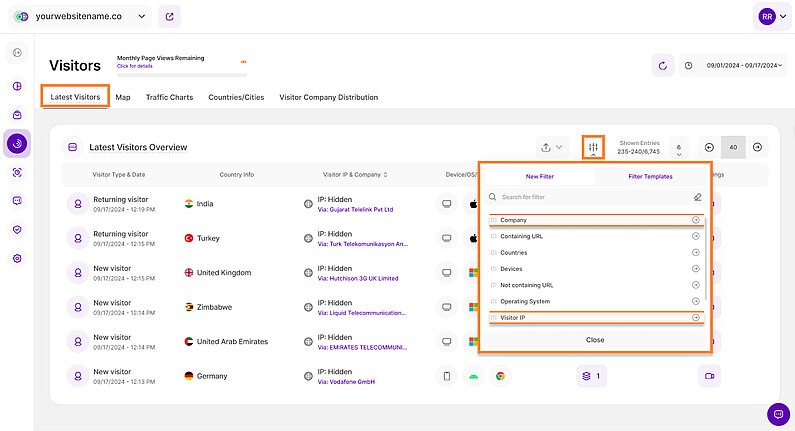 Optimieren Sie Ihre aktuelle Besucherliste mit Filtern Optimieren Sie Ihre aktuelle Besucherliste mit Filtern