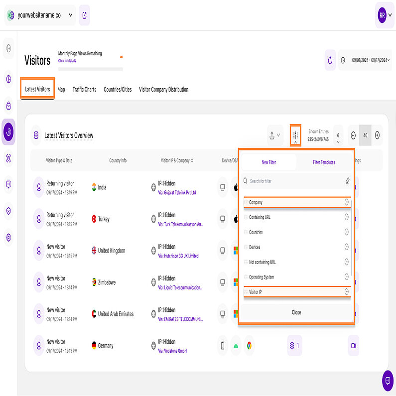 Optimize Your Latest Visitors List with Filters Optimize Your Latest Visitors List with Filters