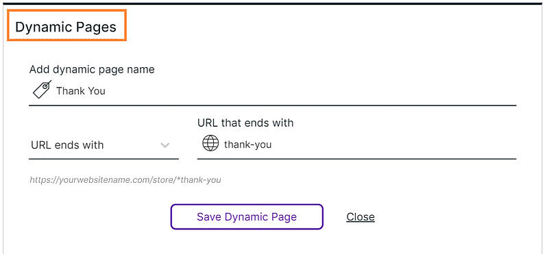 Add Dynamic Page