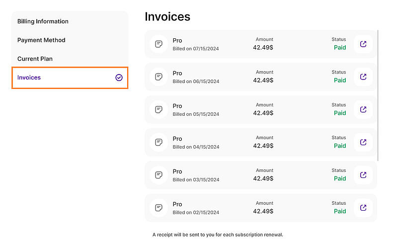 Manage Your Invoices