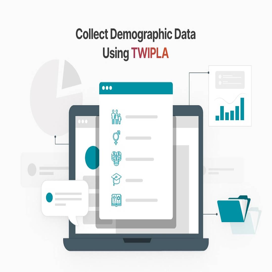 Graphic showing TWIPLA's visitor communication functionality