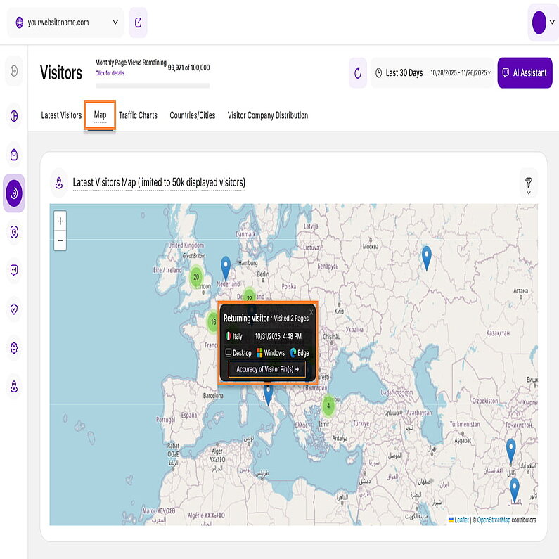 Visualize Your Visitor Locations Visualize Your Visitor Locations