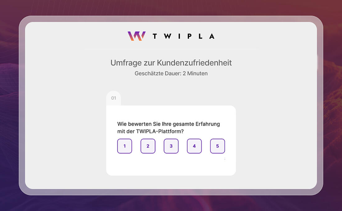 TWIPLAs Umfrage zur Kundenzufriedenheit