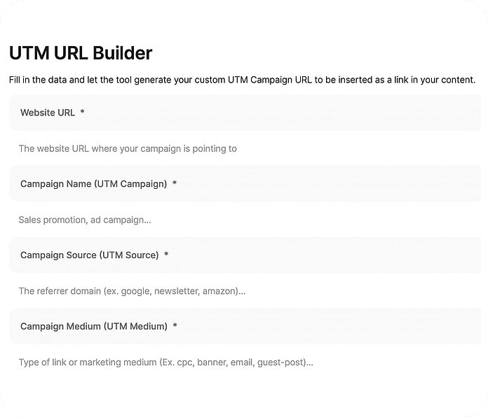 UTM campaigns - create a UTM campaiign link - TWIPLA Website Intelligence