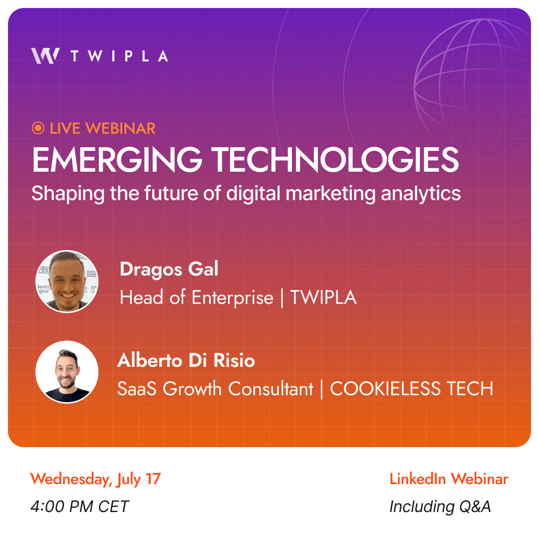 Emerging Technologies Webinar – TWIPLA COOKIELESS TECH webinar announcement graphic