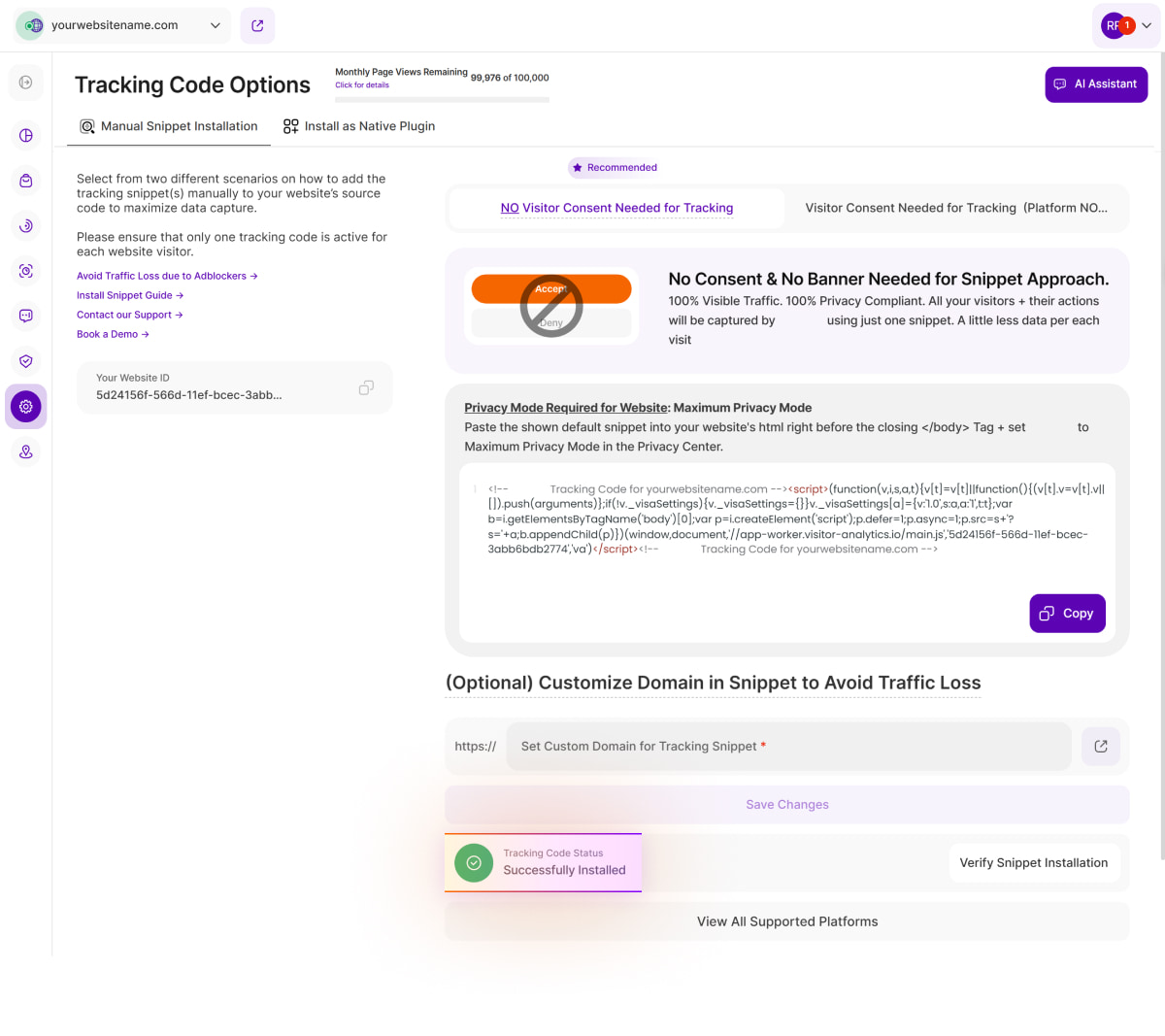 Status of the Tracking Code Status of the Tracking Code